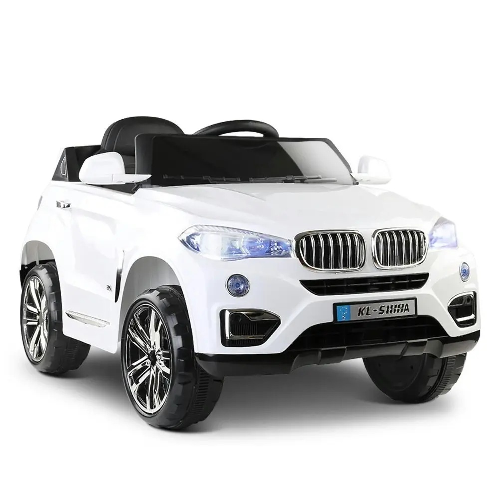 Rigo Kids Electric Ride On Car SUV BMW-Inspired X5 Toy Cars Remote 6V White