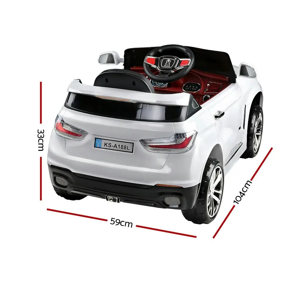 Rigo Kids Electric Ride On Car SUV BMW-Inspired X5 Toy Cars Remote 6V White