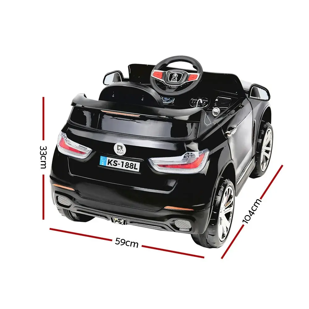 Rigo Kids Electric Ride On Car SUV BMW-Inspired X5 Toy Cars Remote 6V Black