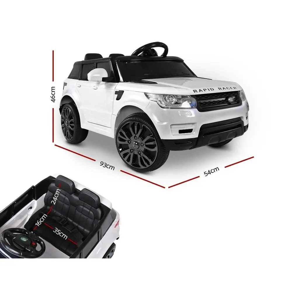 Rigo Kids Electric Ride On Car SUV Range Rover-inspired Cars Remote 12V White