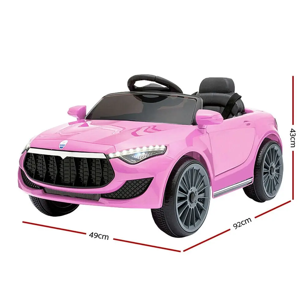 Rigo Kids Electric Ride On Car Toys Cars Headlight Music Remote Control 12V Pink