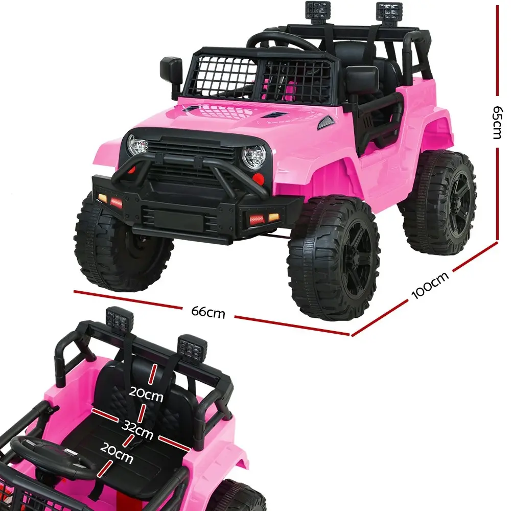 Rigo Kids Electric Ride On Car Jeep Toy Cars Remote 12V Pink