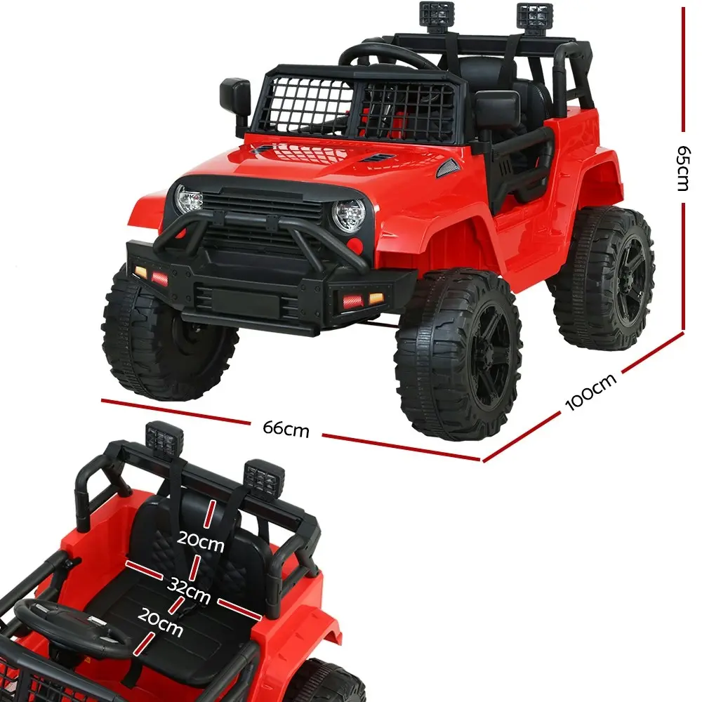 Rigo Kids Electric Ride On Car Jeep Toy Cars Remote 12V Red