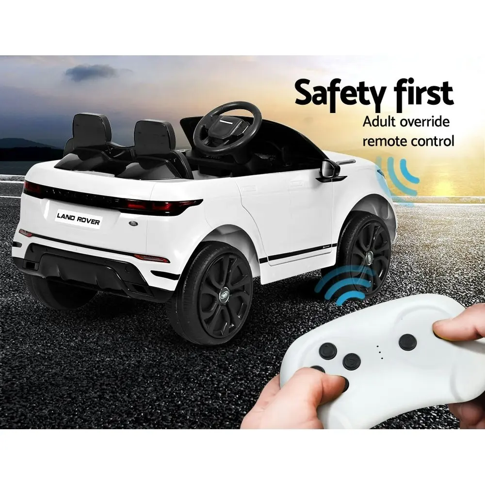 Kids Electric Ride On Car Land Rover Licensed Toy Cars Remote 12V Battery White