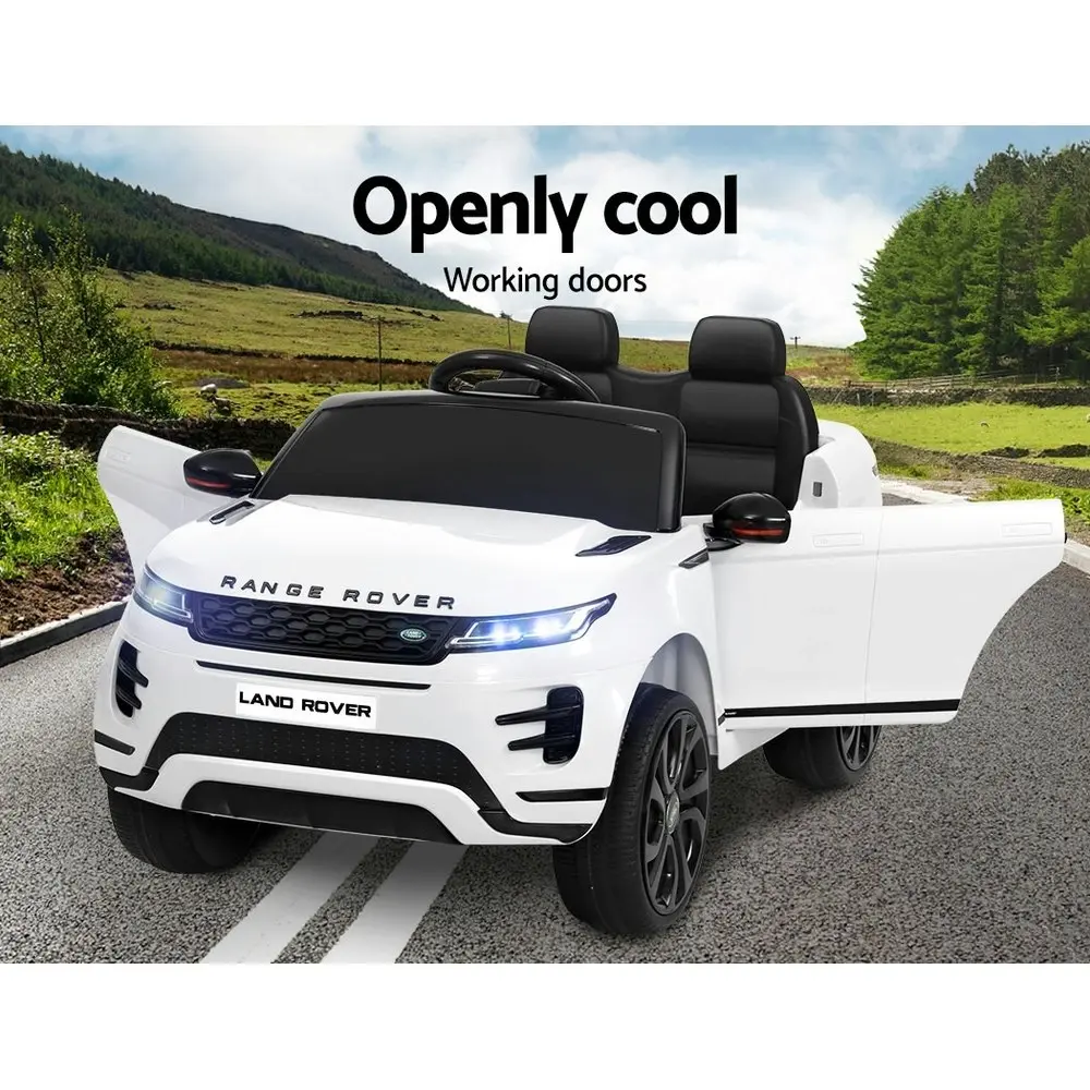 Kids Electric Ride On Car Land Rover Licensed Toy Cars Remote 12V Battery White