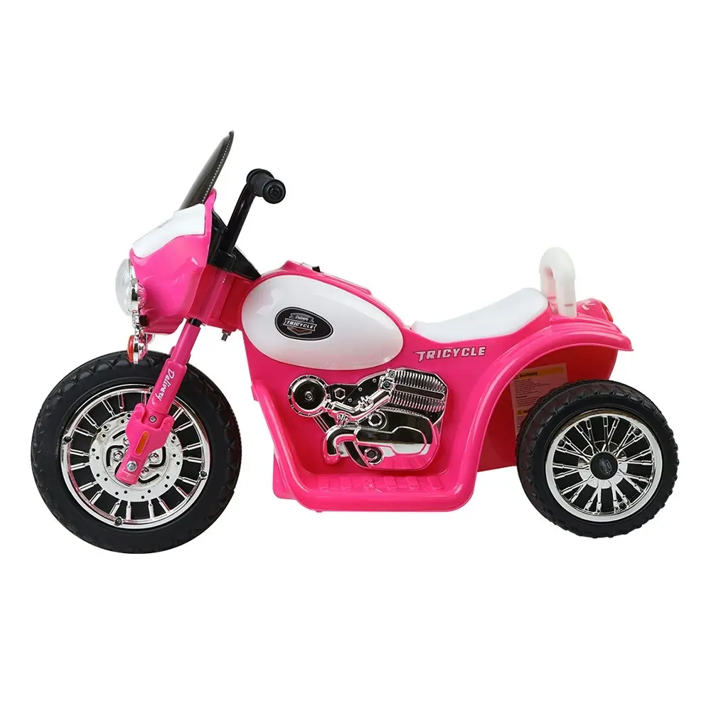 Rigo Kids Electric Ride On Patrol Police Car Harley-Inspired 6V Pink