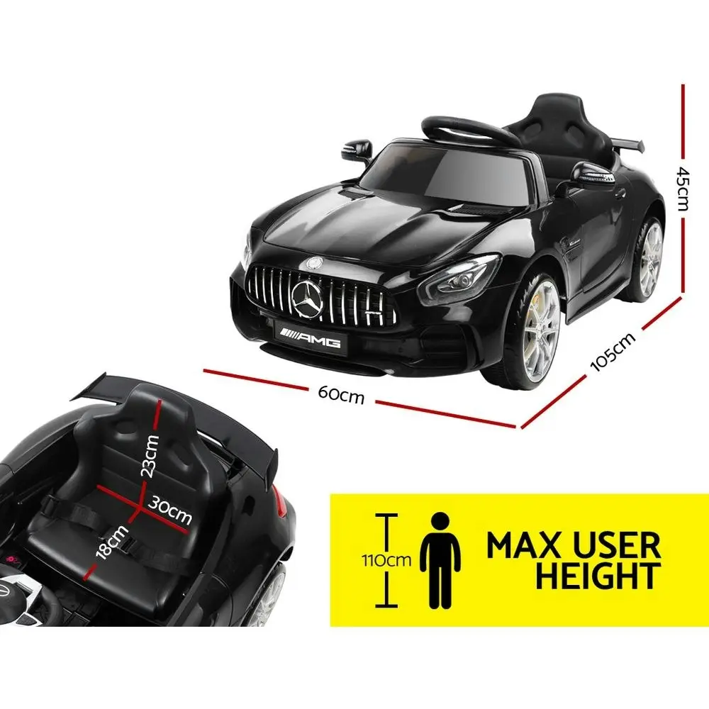 Kids Electric Ride On Car Mercedes-Benz AMG GTR Licensed Toy Cars 12V Black