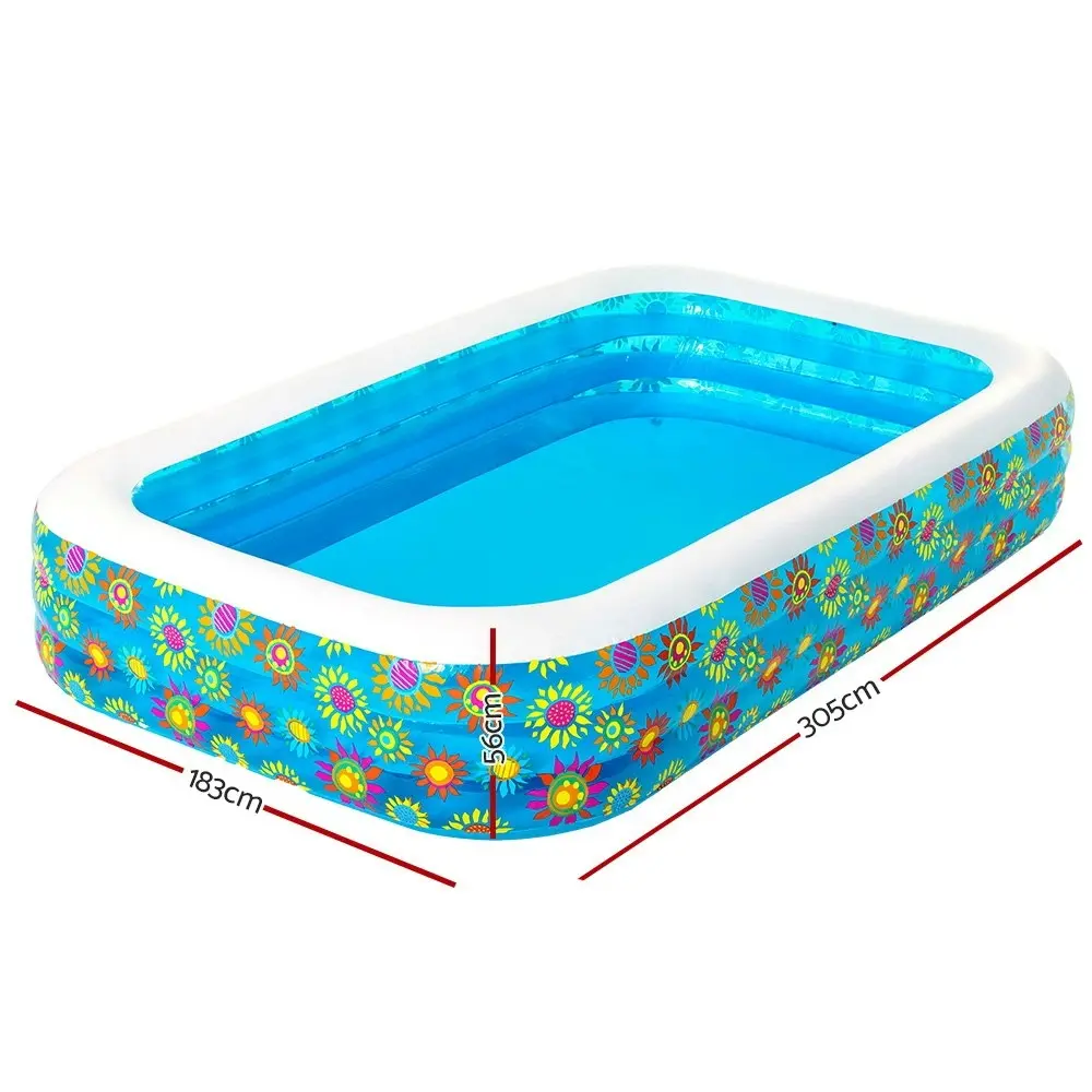 Bestway Kids 305x183x56cm Inflatable Above Ground Swimming Pool 1161L