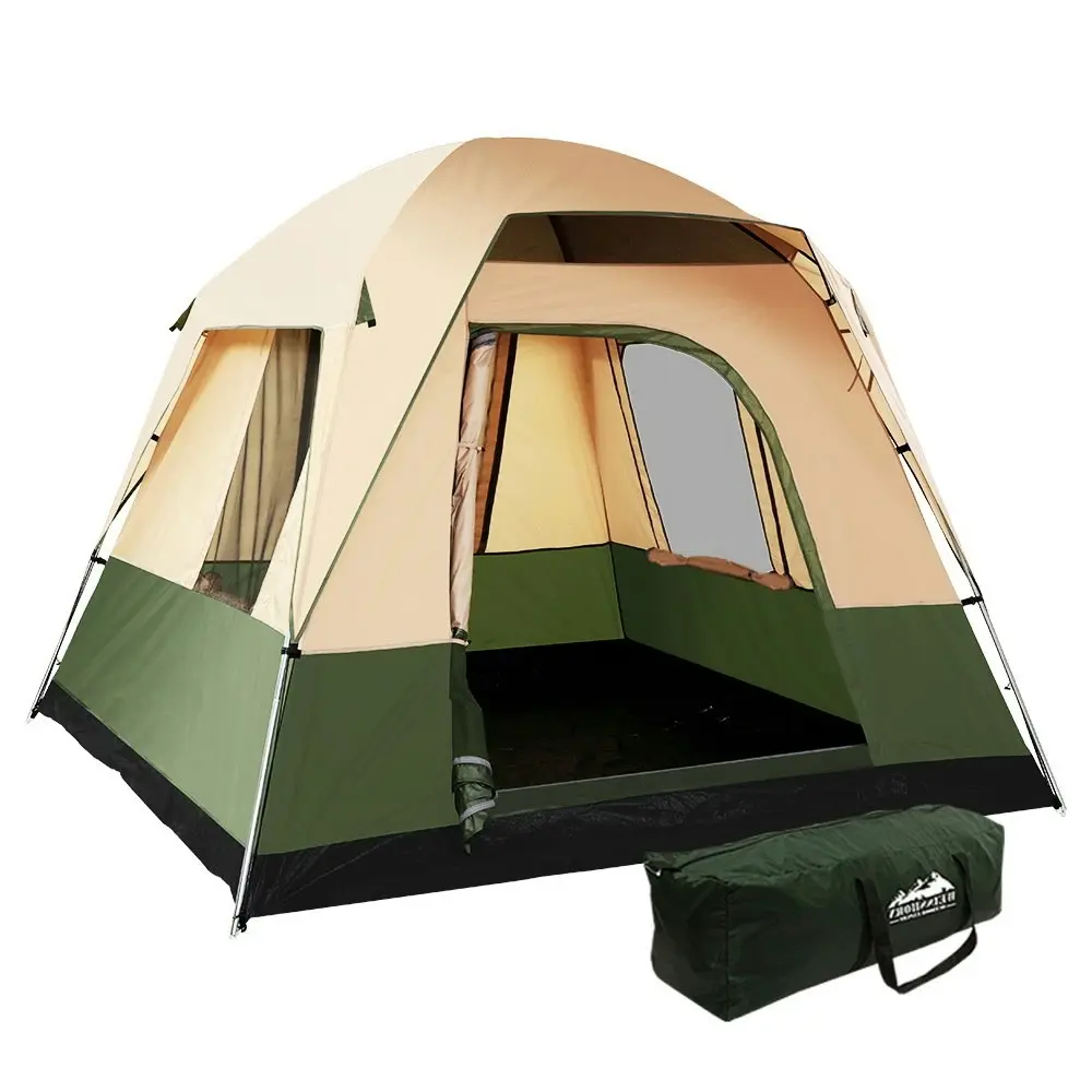 Weisshorn Family Camping Tent 4 Person Hiking Beach Tents Canvas Ripstop