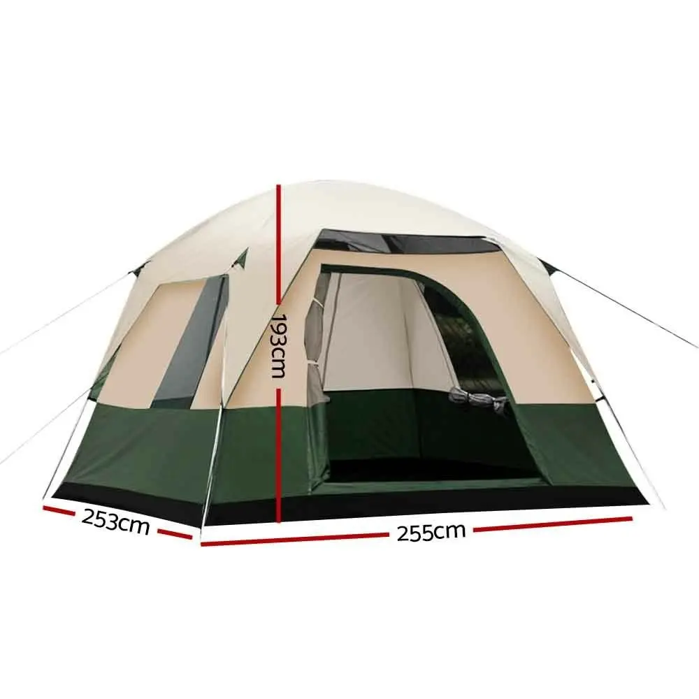 Weisshorn Family Camping Tent 4 Person Hiking Beach Tents Canvas Ripstop