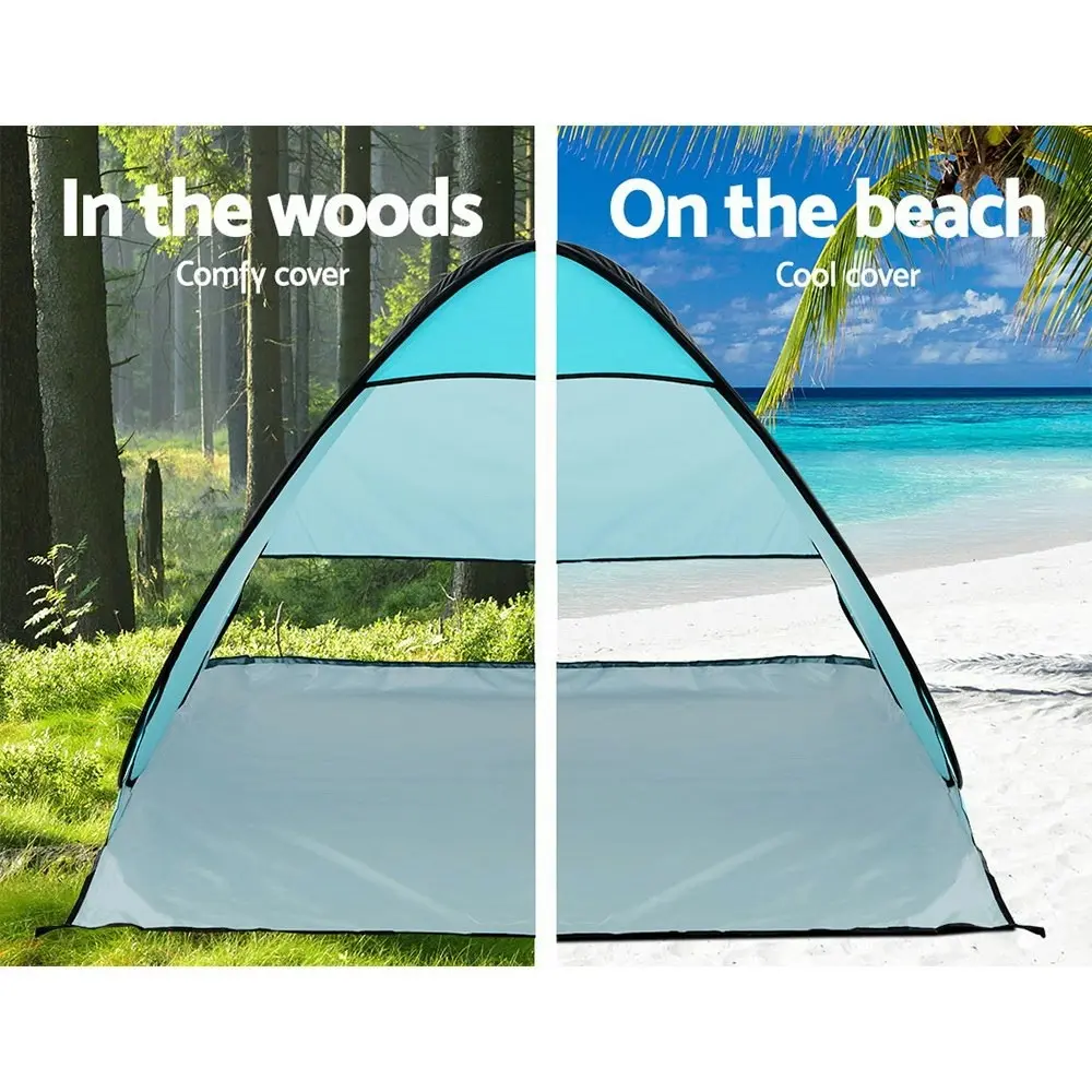 Weisshorn Pop Up Beach Tent Camping Hiking Sun Shade Shelter Fishing 3 Person