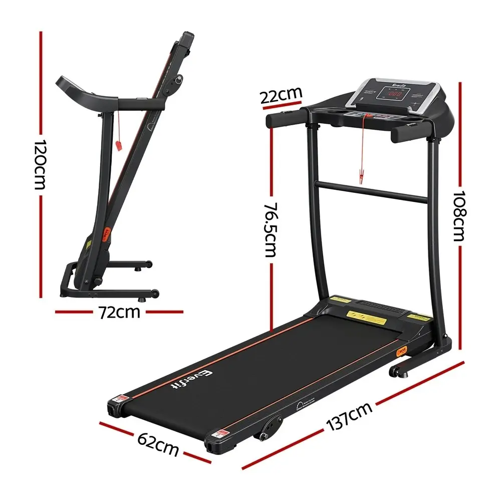 Everfit Treadmill Electric Home Gym Fitness Exercise Machine Incline 400mm