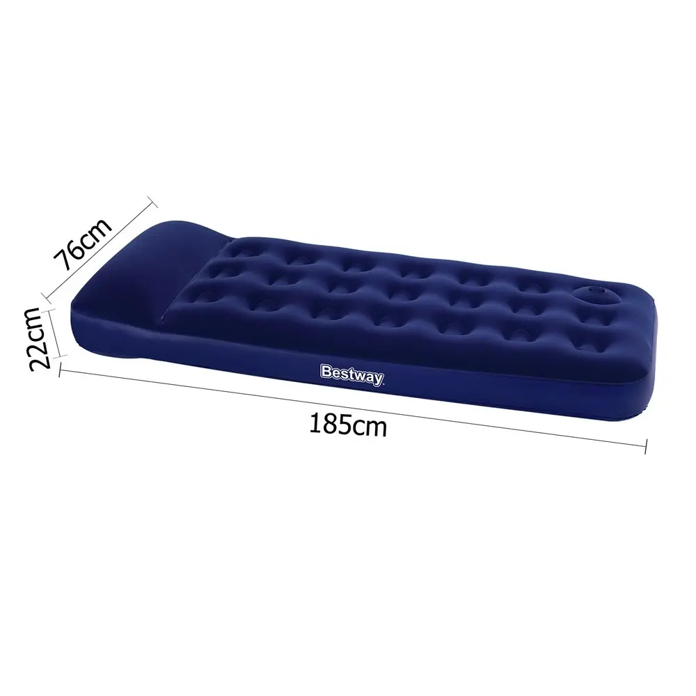 Bestway Air Mattress Single Inflatable Bed 185x76x22cm Airbed Blue