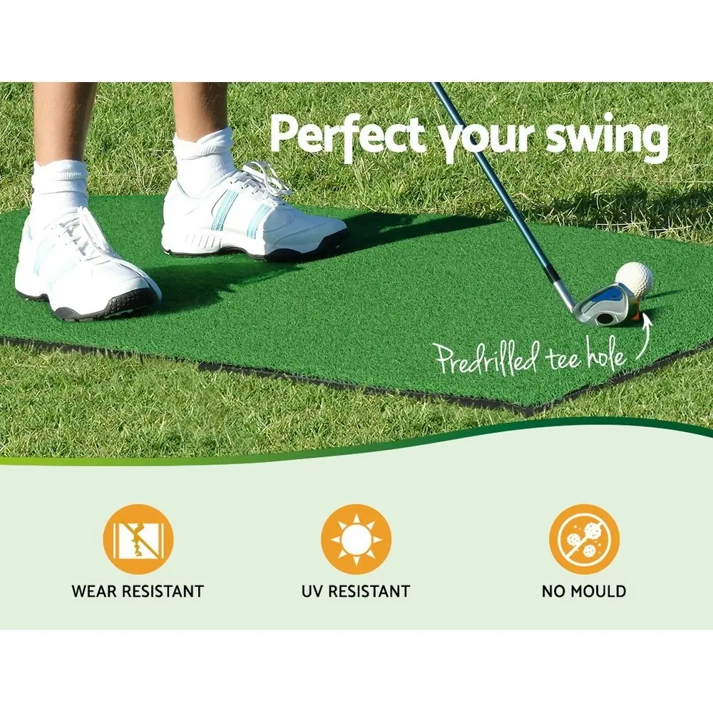 Everfit Golf Hitting Mat Portable DrivingÂ Range PracticeÂ Training Aid 80x60cm