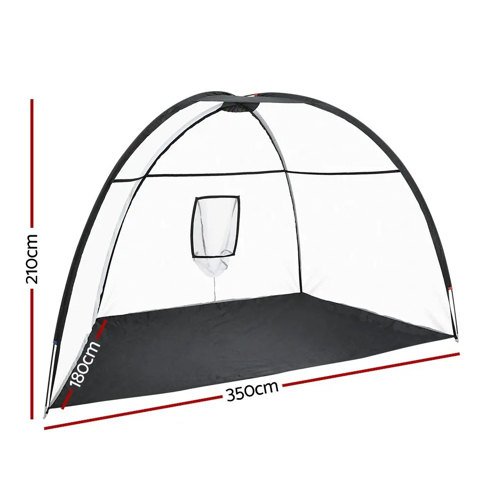 Everfit 3.5m Golf Practice Net Portable Training Aid Driving Target Tent Black