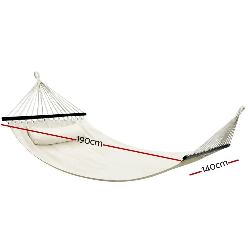 Gardeon Hammock Bed Outdoor Camping Portable Hanging Chair 2 Person Piillow