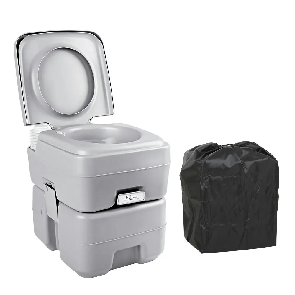 Weisshorn 20L Portable Camping Toilet Outdoor Flush Potty Boating With Bag