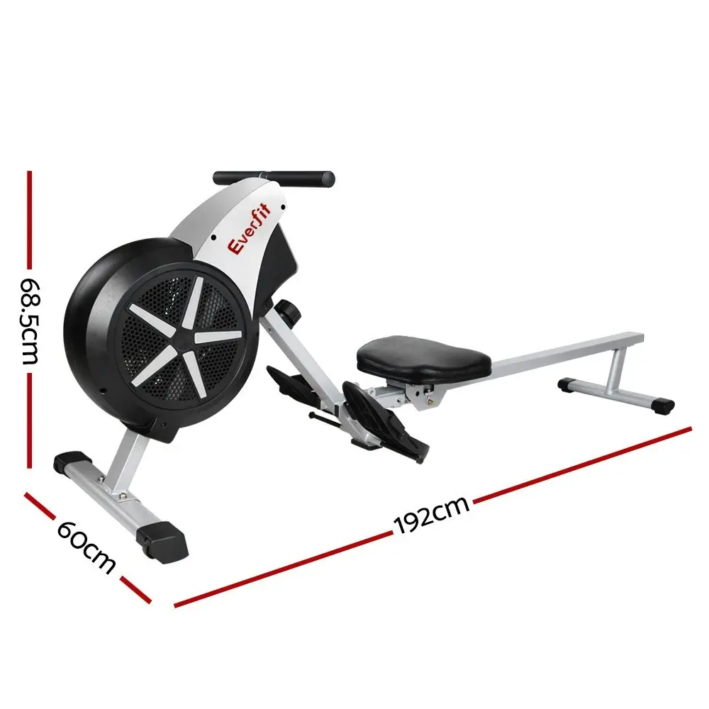 Everfit Rowing Machine Rower Resistance Exercise Fitness Gym Home Cardio Air