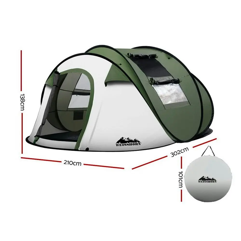 Weisshorn Instant Pop up Camping Tent 4-5 Person Outdoor Hiking Tents Dome