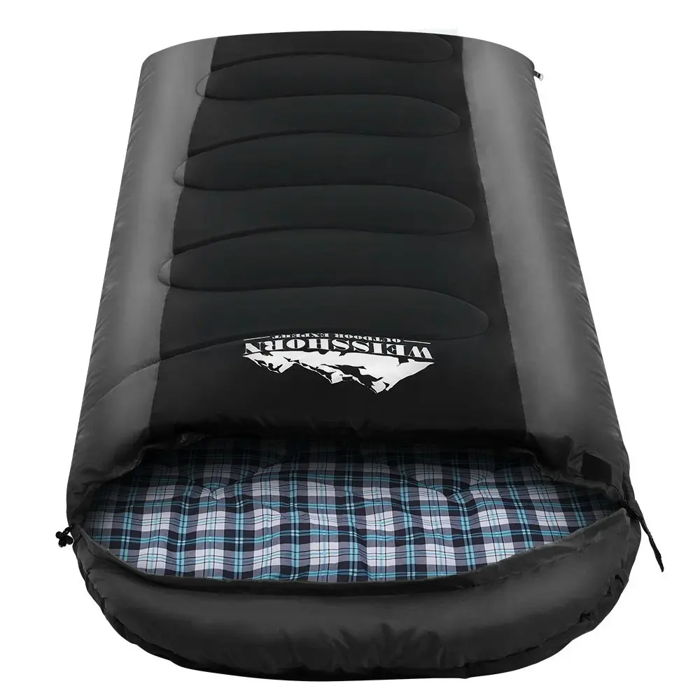 Weisshorn Sleeping Bag Single Thermal Camping Hiking Tent BlackÂ  -20â„ƒ