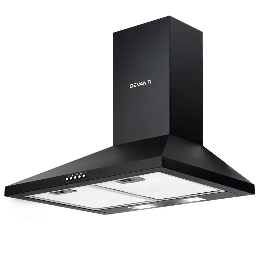 Devanti 600mm Range Hood 60cm Rangehood Black