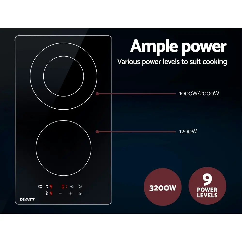 Devanti Electric Ceramic Cooktop 30cm