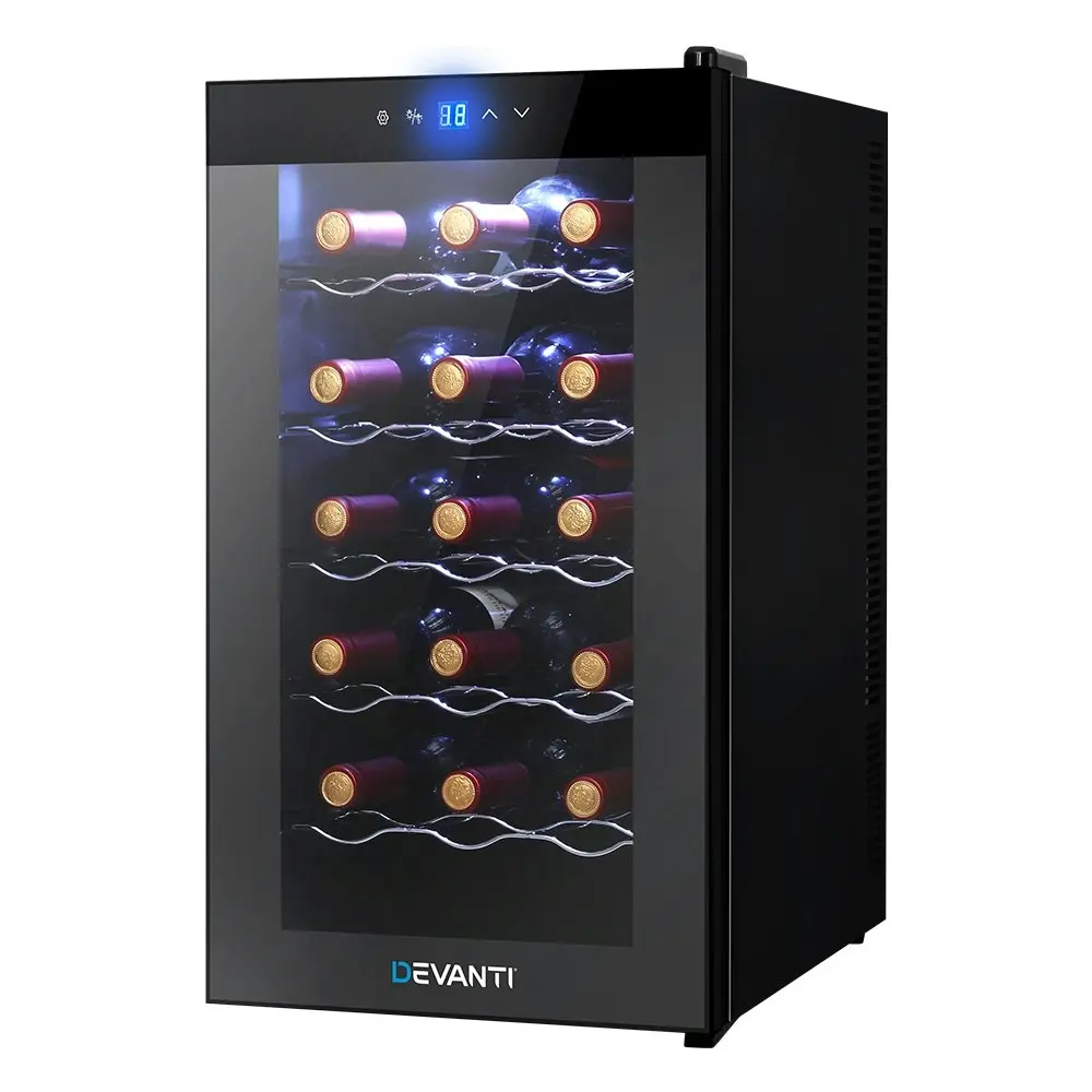 Devanti Wine Cooler Fridge 18 Bottles