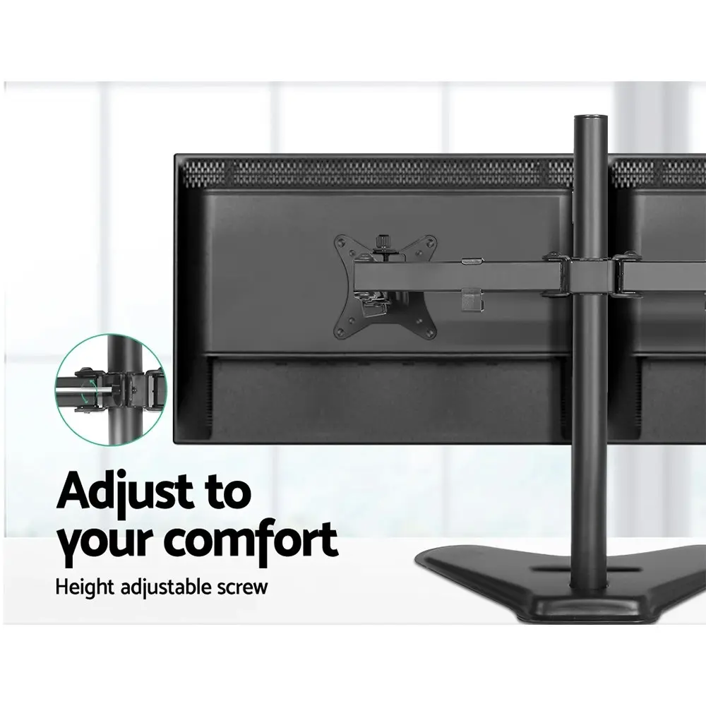 Artiss Monitor Stand Arm Dual HD LED TV Freestanding Mount Holder 2 Arm Display