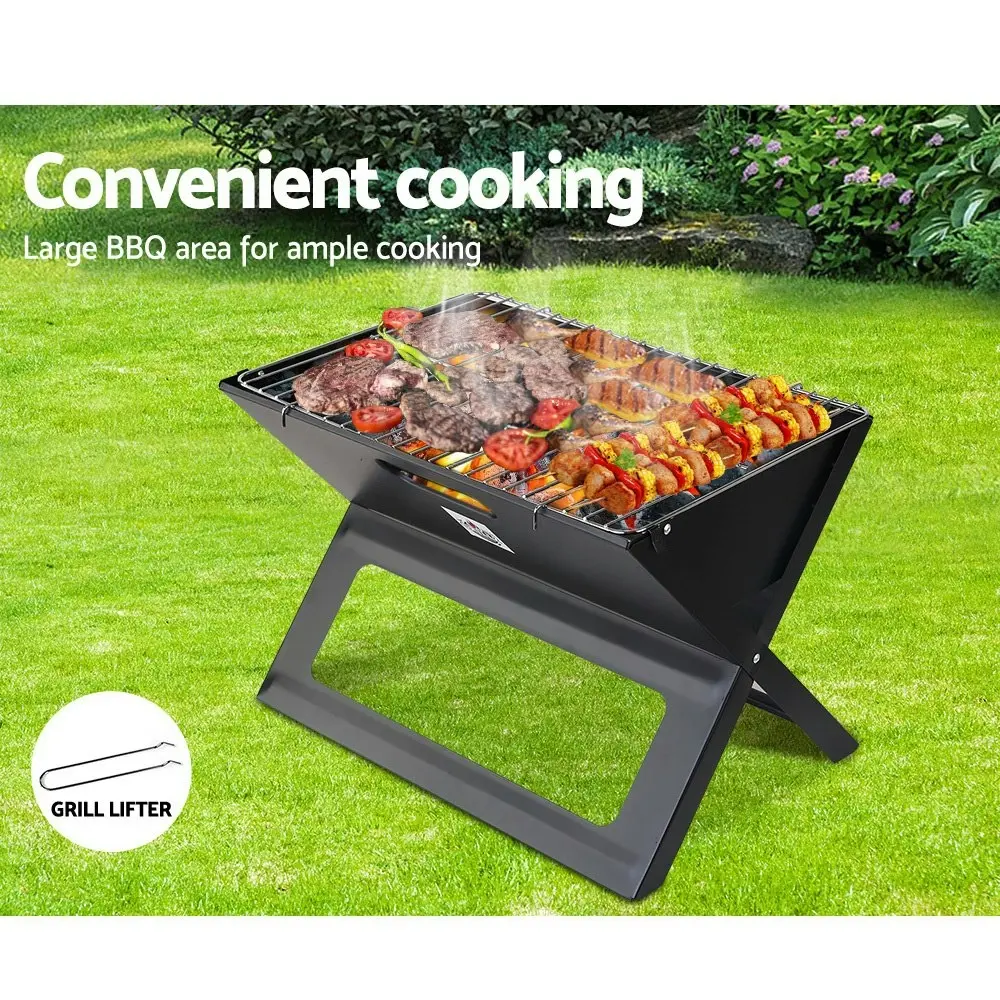 Grillz BBQ Grill Charcoal Smoker Foldable Portable