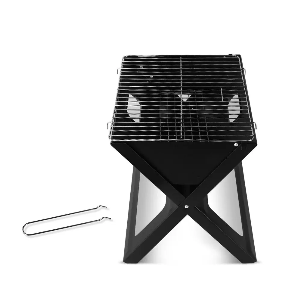 Grillz BBQ Grill Charcoal Smoker Foldable Portable