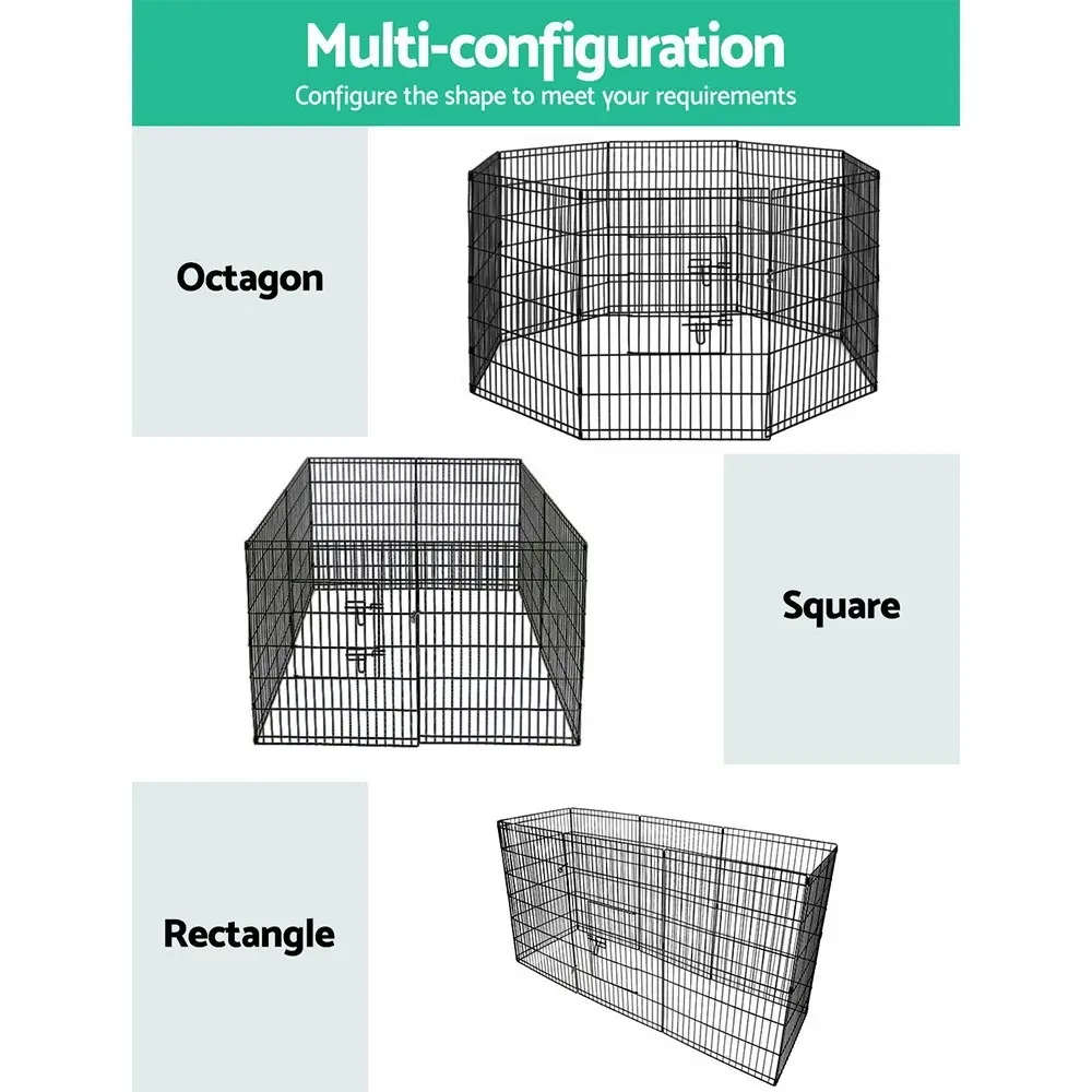 i.Pet 2x36" 8 Panel Dog Playpen Pet Fence Exercise Cage Enclosure Play Pen