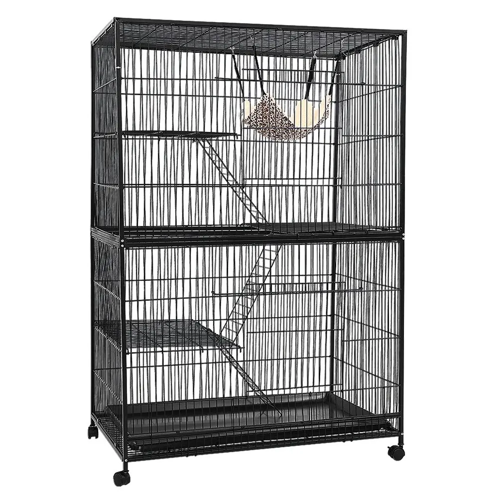 i.Pet Rabbit Cage 142cm Hutch 4 Level Bird Guinea Pig Ferret