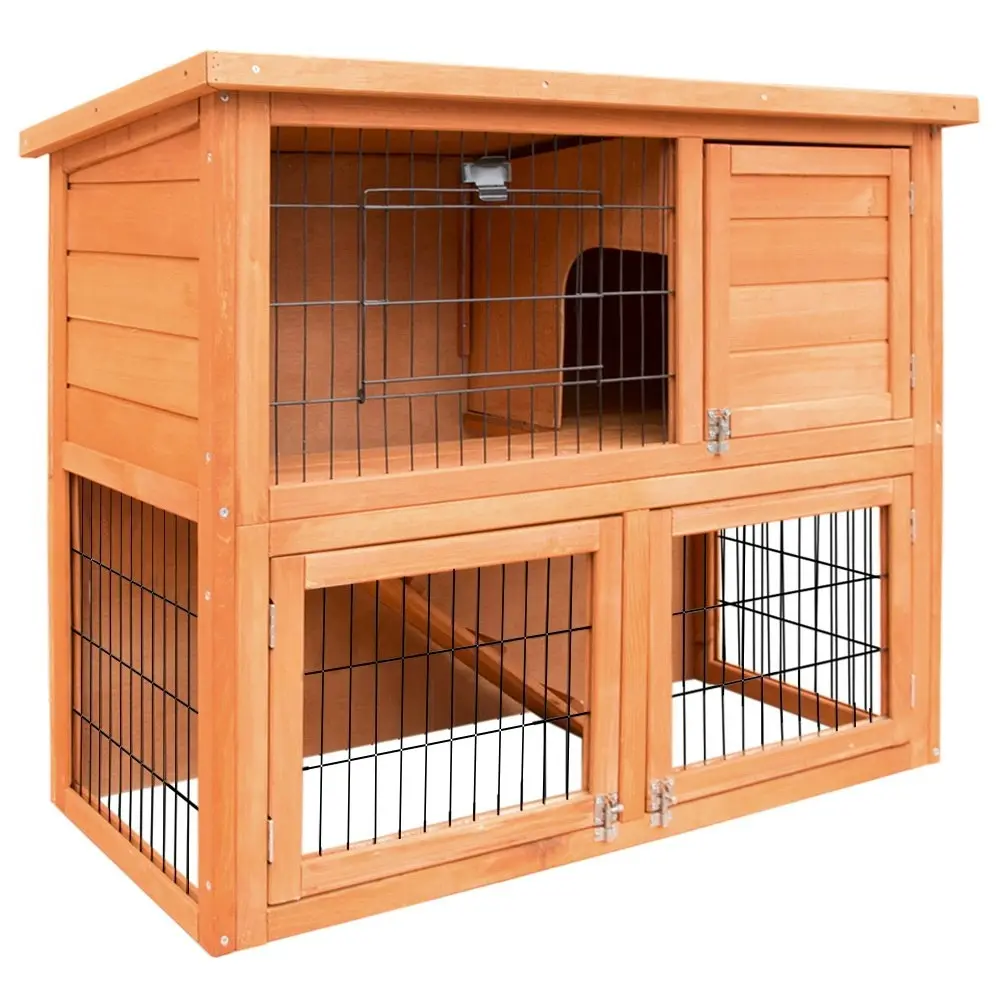 i.Pet Chicken Coop 88cm x 40cm x 76cm Rabbit Hutch Large House Run Wooden Cage Outdoor