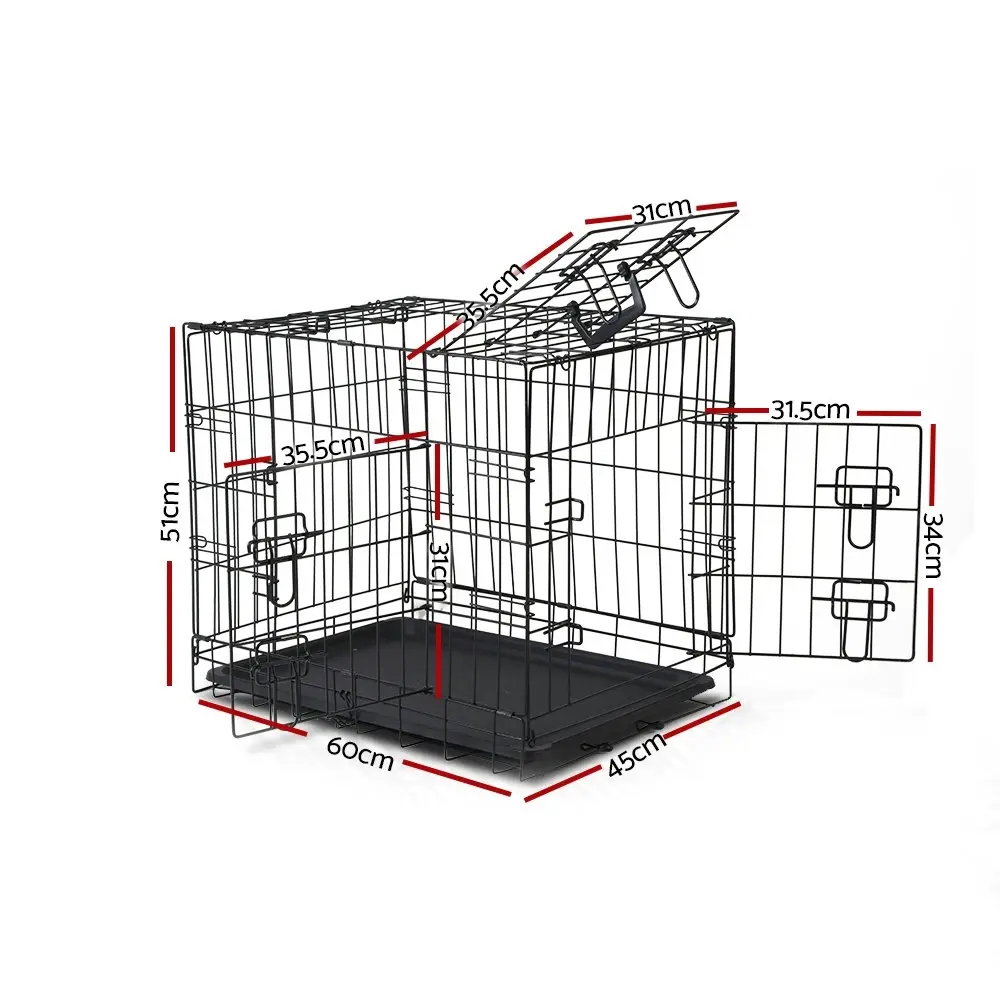 i.Pet 24" Dog Cage Crate Kennel 3 Doors