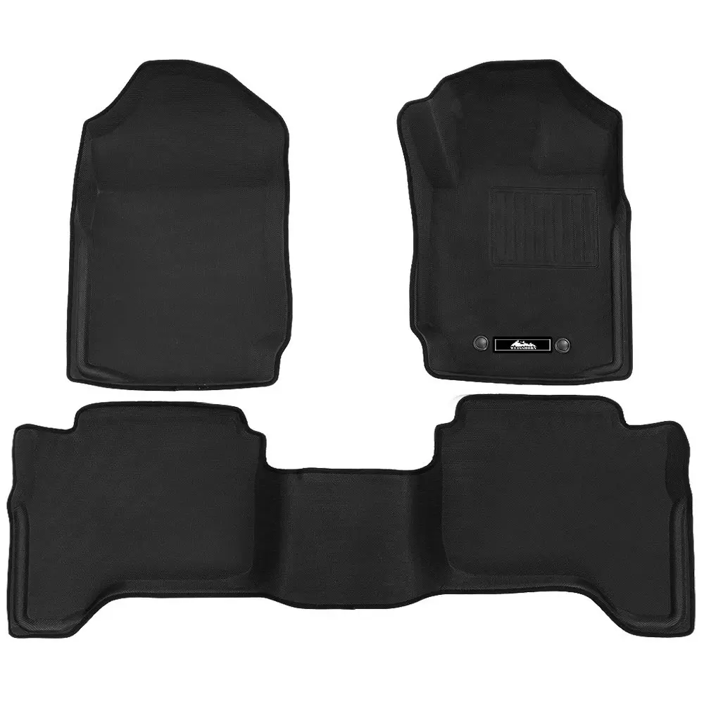 Weisshorn Car Floor Mats Rubber Compatible For Ford Ranger PX PX2 PX3 Dual Cab