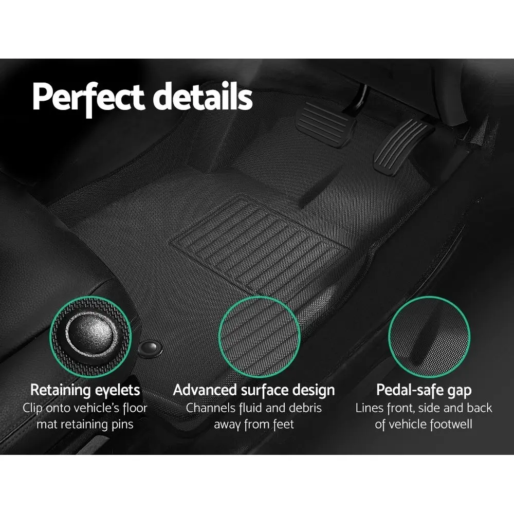 Weisshorn Car Floor Mats Rubber Compatible For Ford Ranger PX PX2 PX3 Dual Cab