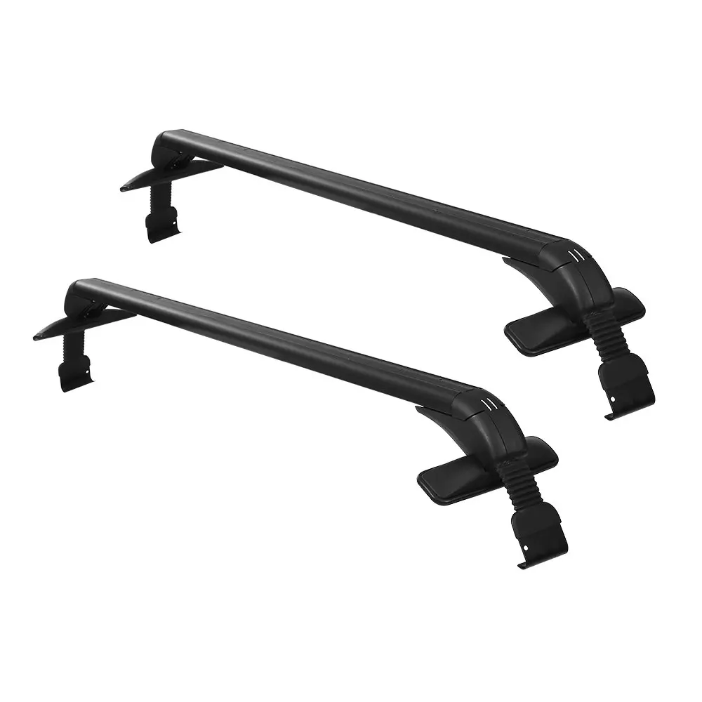 Universal Car Roof Rack Cross Bars 90cm Aluminium Lockable 45kg Clamps