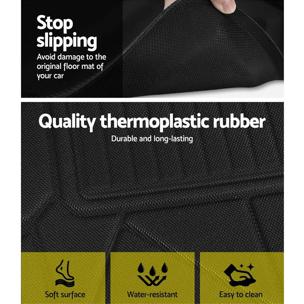 Weisshorn Car Rubber Floor Mats Compatible for Toyota RAV4 2019-2022 Front Rear