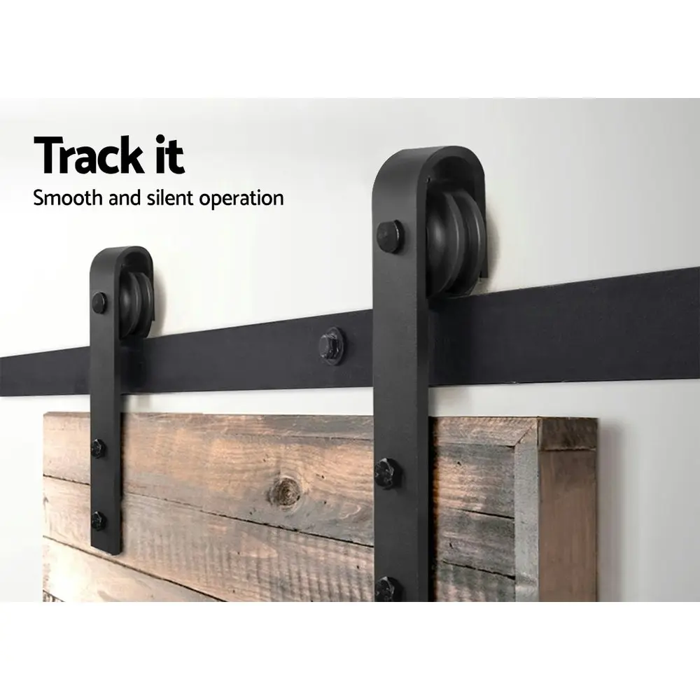 Cefito Sliding Barn Door Hardware Track Set 2m