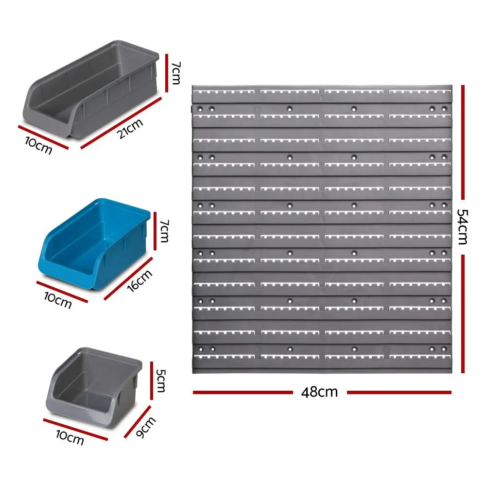 Giantz 96 Storage Bin Rack Wall Mounted