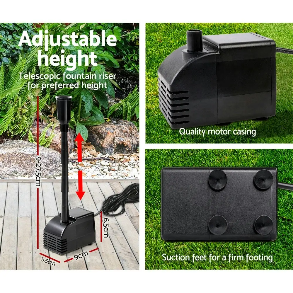 Gardeon Solar Pond Pump Submersible Water Fountain Kit with 2 Panels 7.2FT