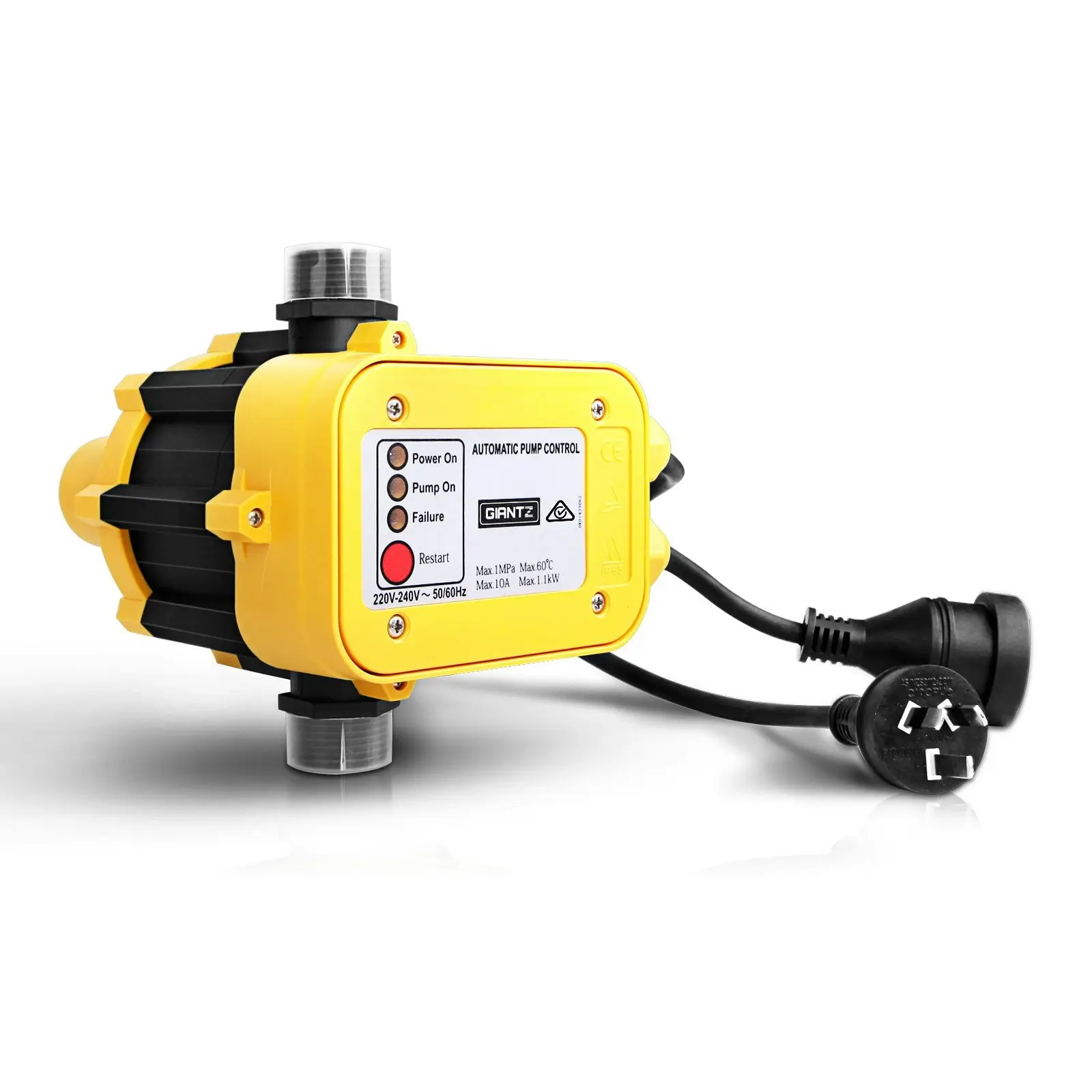 Giantz Water Pressure Pump Controller Auto Switch Control Electric Electronic Yellow