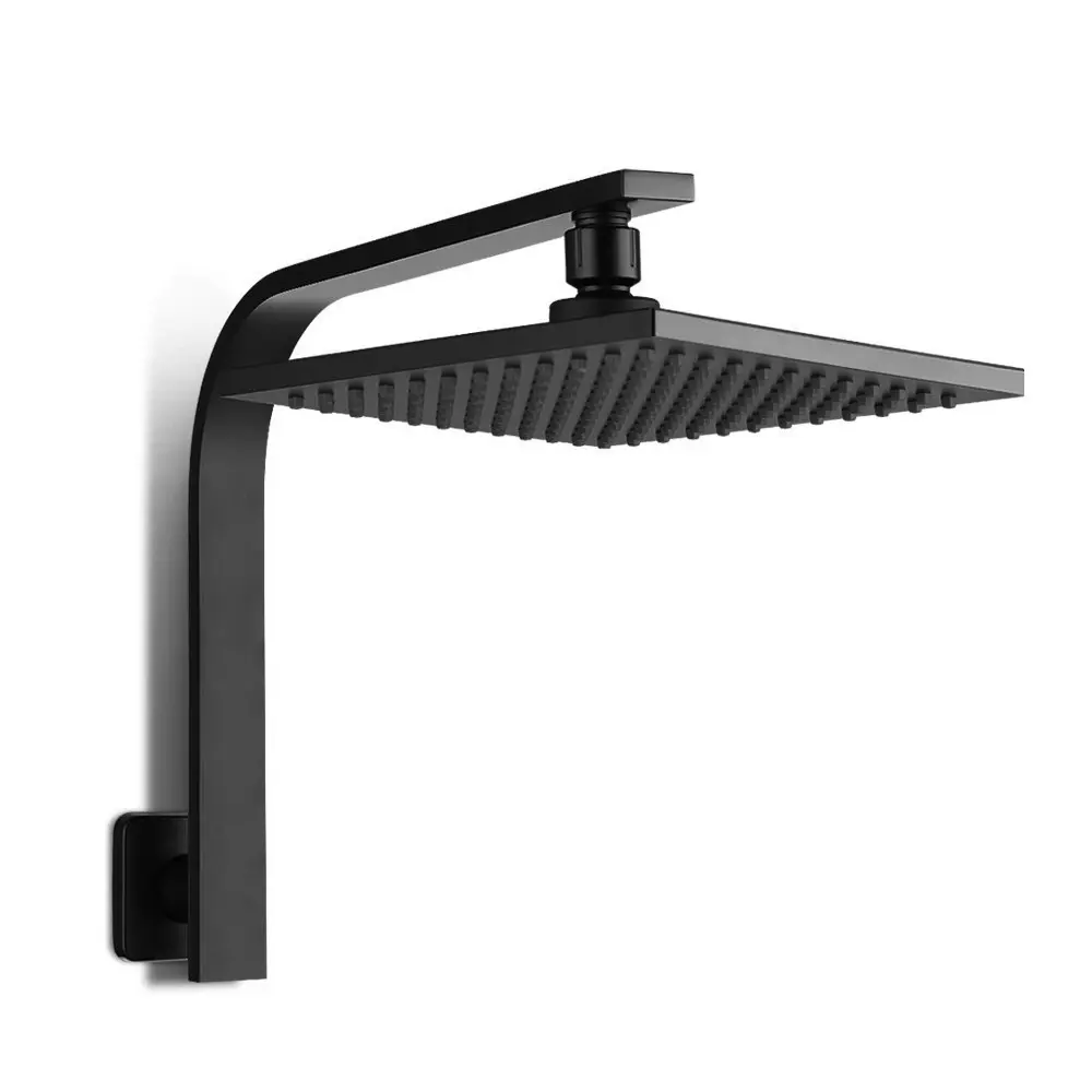 Cefito 8'' Rain Shower Head Wall Arm Square High Pressure Black