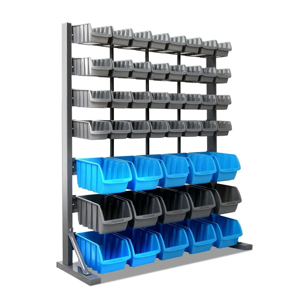 Giantz 47 Storage Bin Rack Wall Mounted Steel Stand