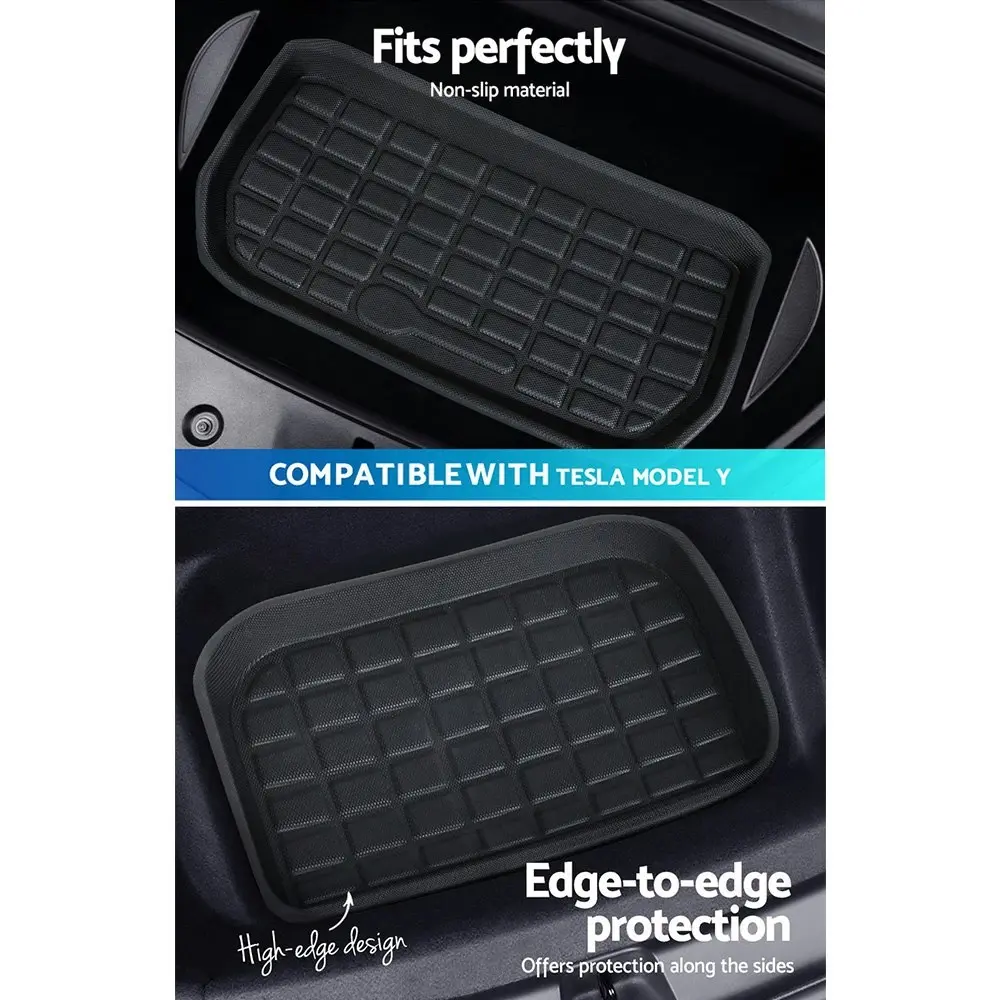 Weisshorn Car Rubber Floor Mats Compatible for Tesla Model Y Trunk Toolbox Cargo