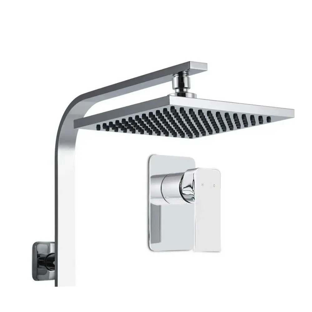 Cefito 8'' Rain Shower Head Wall Arm Square High Pressure Mixer Tap Chrome