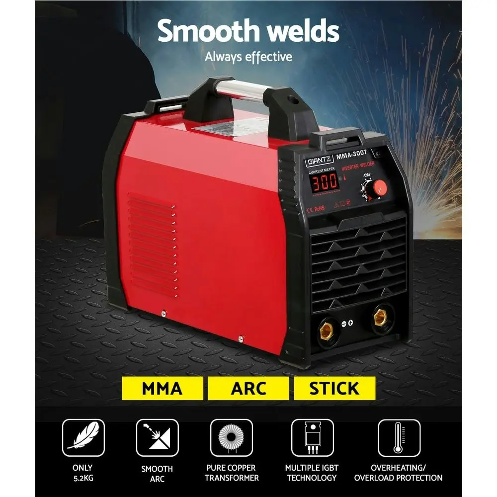 Giantz 300 Amp Inverter Welder MMA ARC Stick iGBT DC Portable Welding Machine