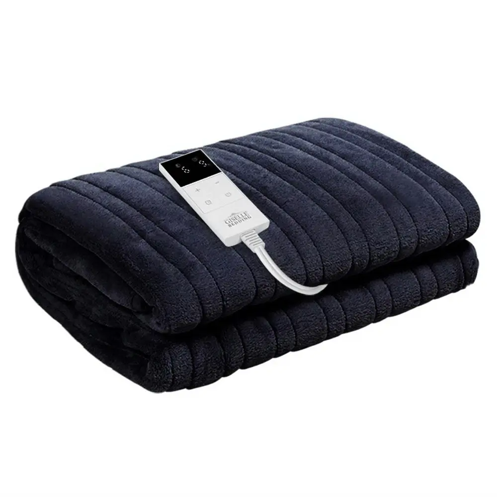 Giselle Electric Throw Rug Heated Blanket - Charcoal