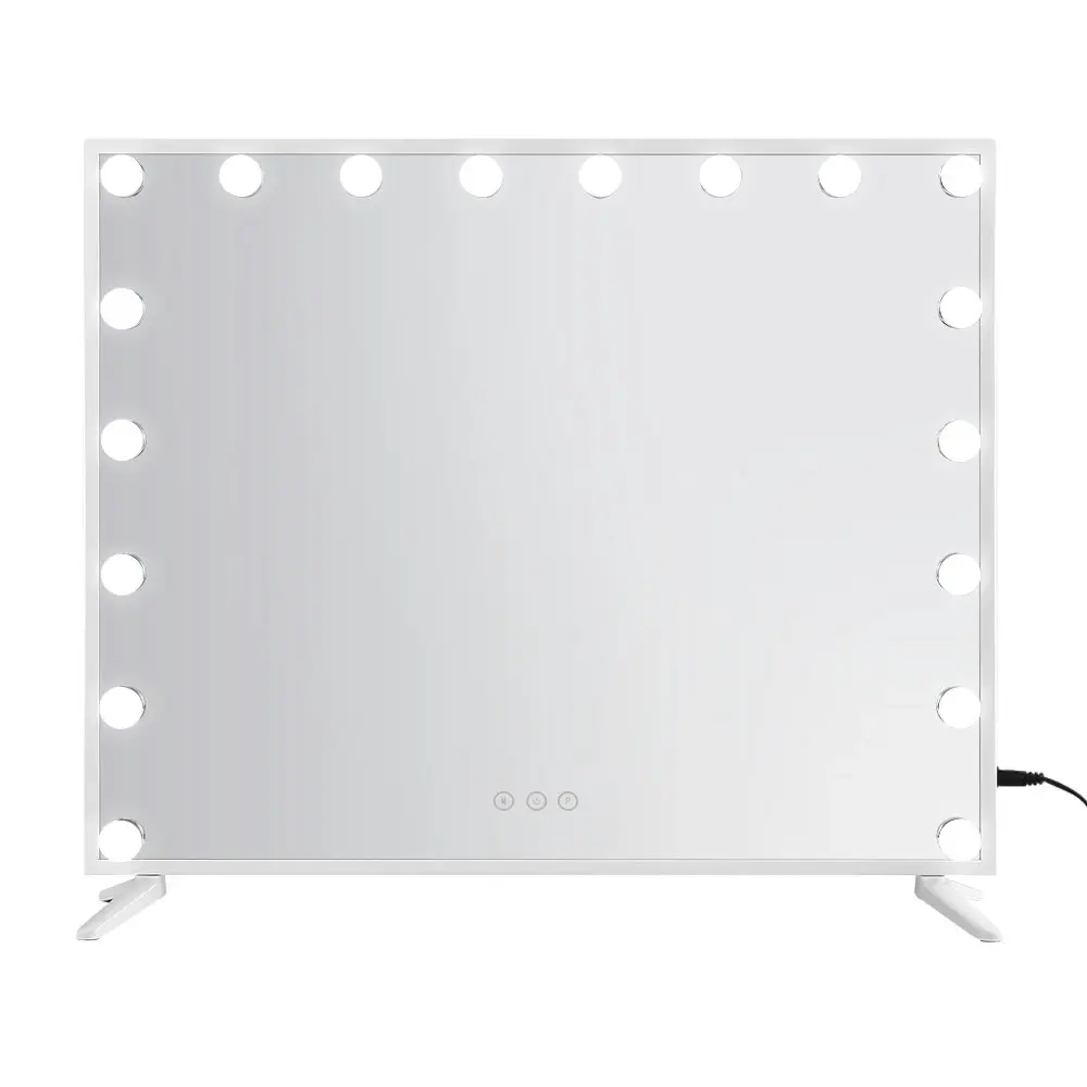 Embellir Makeup Mirror 80x65cm Hollywood Vanity with LED Light Tabletop White