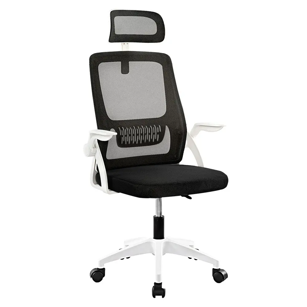 Furb Office Chair Computer Mesh Executive Chairs Work Study Seating Headrest White Black